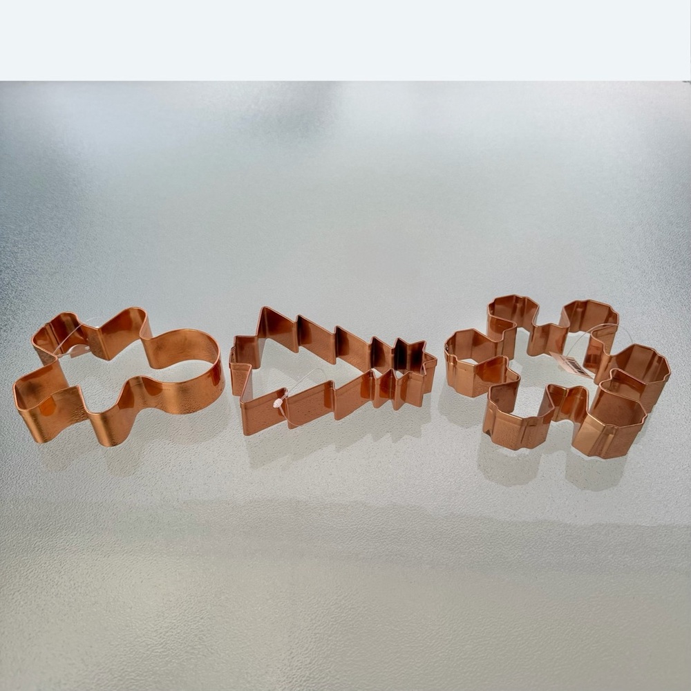 World Market Copper Winter Holiday Cookie Cutters ~ Set of 3 - Picture 4 of 6